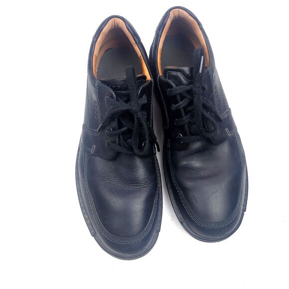 Size 12-12.5 Men\'s EU 46 ECCO Fusion II Tie Oxford Comfort Black Leather